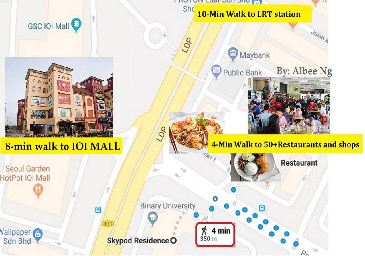 Puchong Skypod Residence, 1-5 Pax Cozy Unit, Walking Distance To Ioi Mall, 10Min Drive To Sunway Экстерьер фото